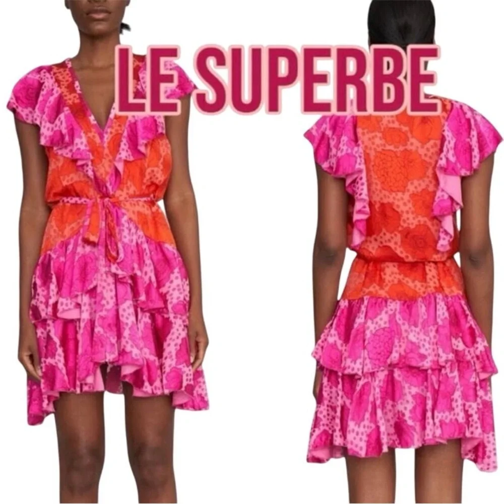 Le Superbe Aurora Flora Lil Flirt Ruffle Mini Dress - Picture 15 of 16